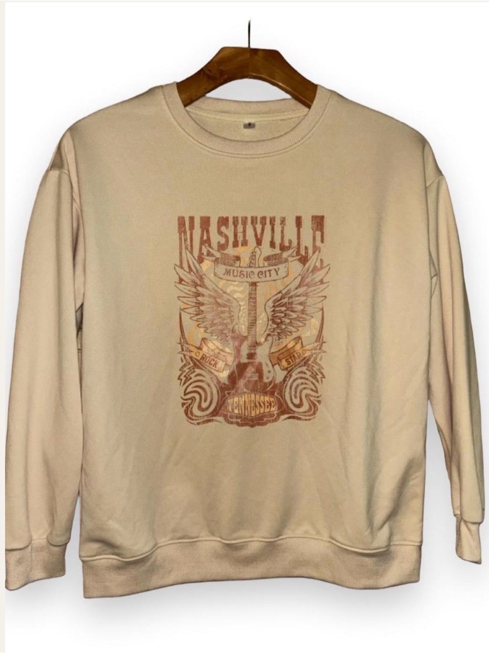 SHEIN Graphic Nashville Crewneck Sweatshirt